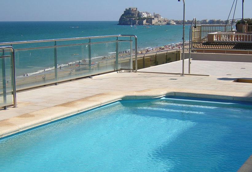 Apartamento con aire acondicionado en 1ª linea de playa edificio Molí de Vent Peñíscola Exterior foto